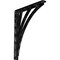 Ekena Millwork Nevio Wrought Iron Bracket, (Single center brace), Antiqued Silver 1 1/2"W x 12"D x 15"H BKTM01X12X15SNEASV - alternate 1